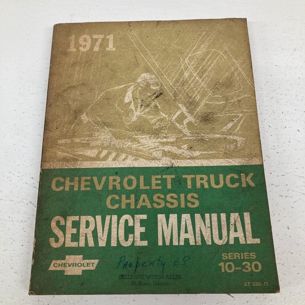 Chevrolet Truck Chassis Service Manual 10-30 GM 1971